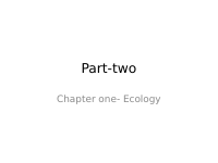 Part two-Chapter-one Ecology.pptx